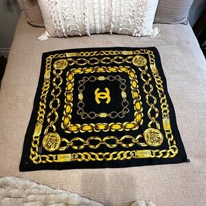 Vintage Chanel Black and Gold Chains